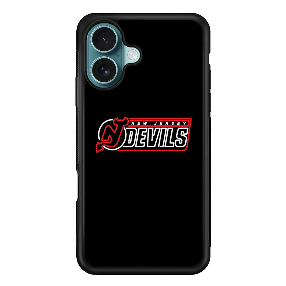 NHL New Jersey Devils Black iPhone 16 Plus Case - Altracase