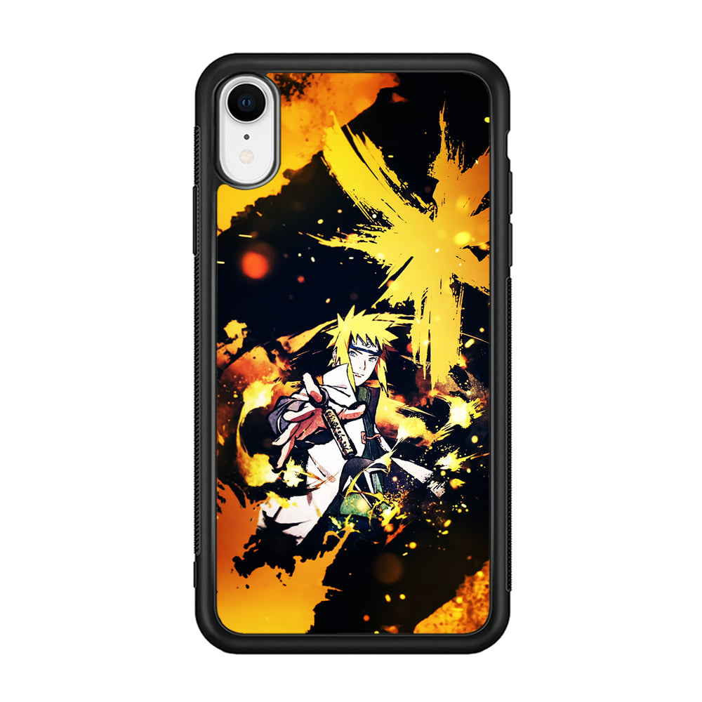 Namikaze Minato Painting iPhone XR Case-Phone Case-Rubber Black (2D Case)-Altracase