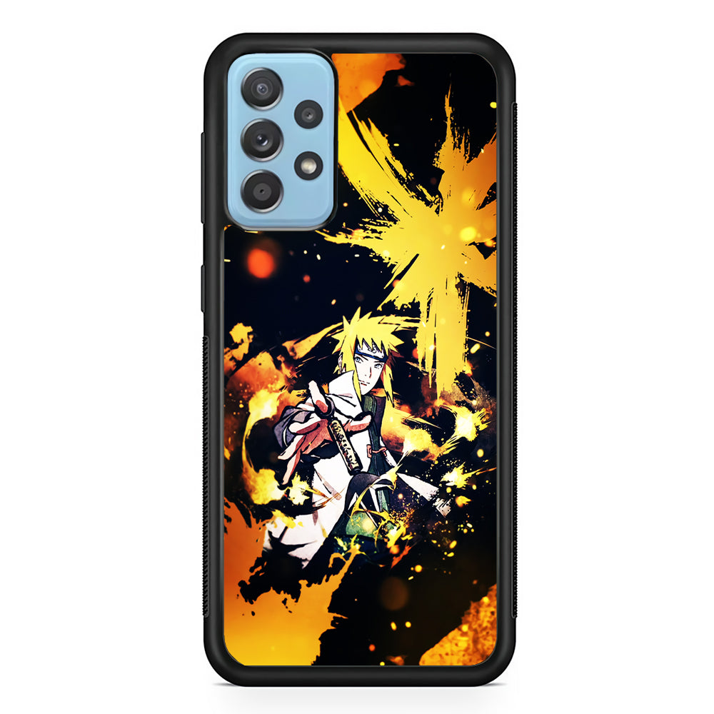 Namikaze Minato Painting Samsung Galaxy A72 Case-Phone Case-Rubber Black (2D Case)-Altracase