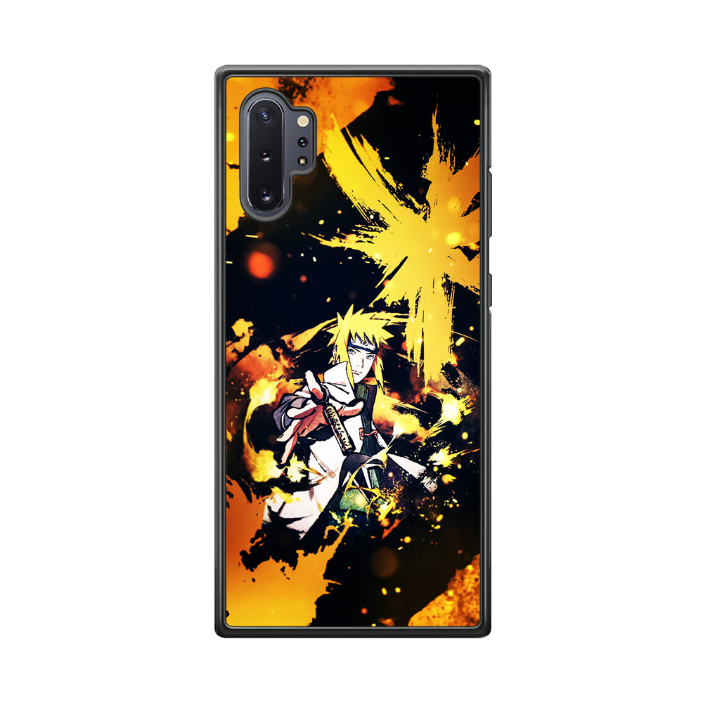 Namikaze Minato Painting Samsung Galaxy Note 10 Plus Case-Phone Case-Rubber Black (2D Case)-Altracase