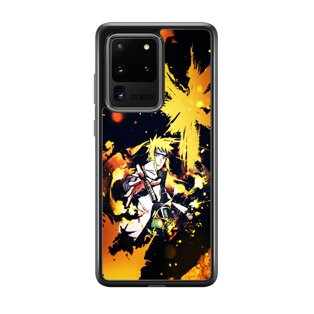 Namikaze Minato Painting Samsung Galaxy S20 Ultra Case-Phone Case-Rubber Black (2D Case)-Altracase