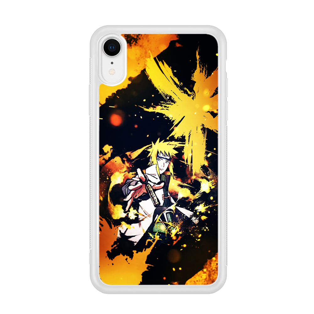 Namikaze Minato Painting iPhone XR Case-Phone Case-Rubber White (2D Case)-Altracase