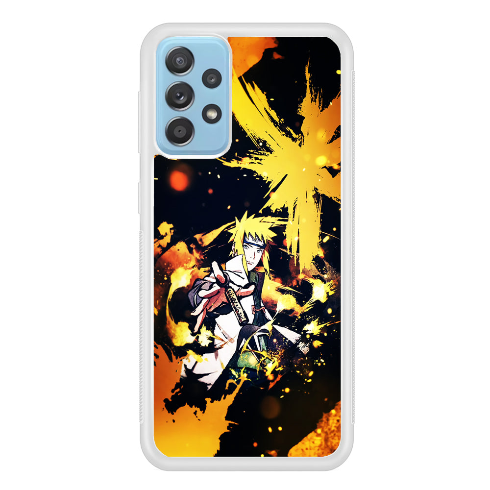 Namikaze Minato Painting Samsung Galaxy A72 Case-Phone Case-Rubber White (2D Case)-Altracase