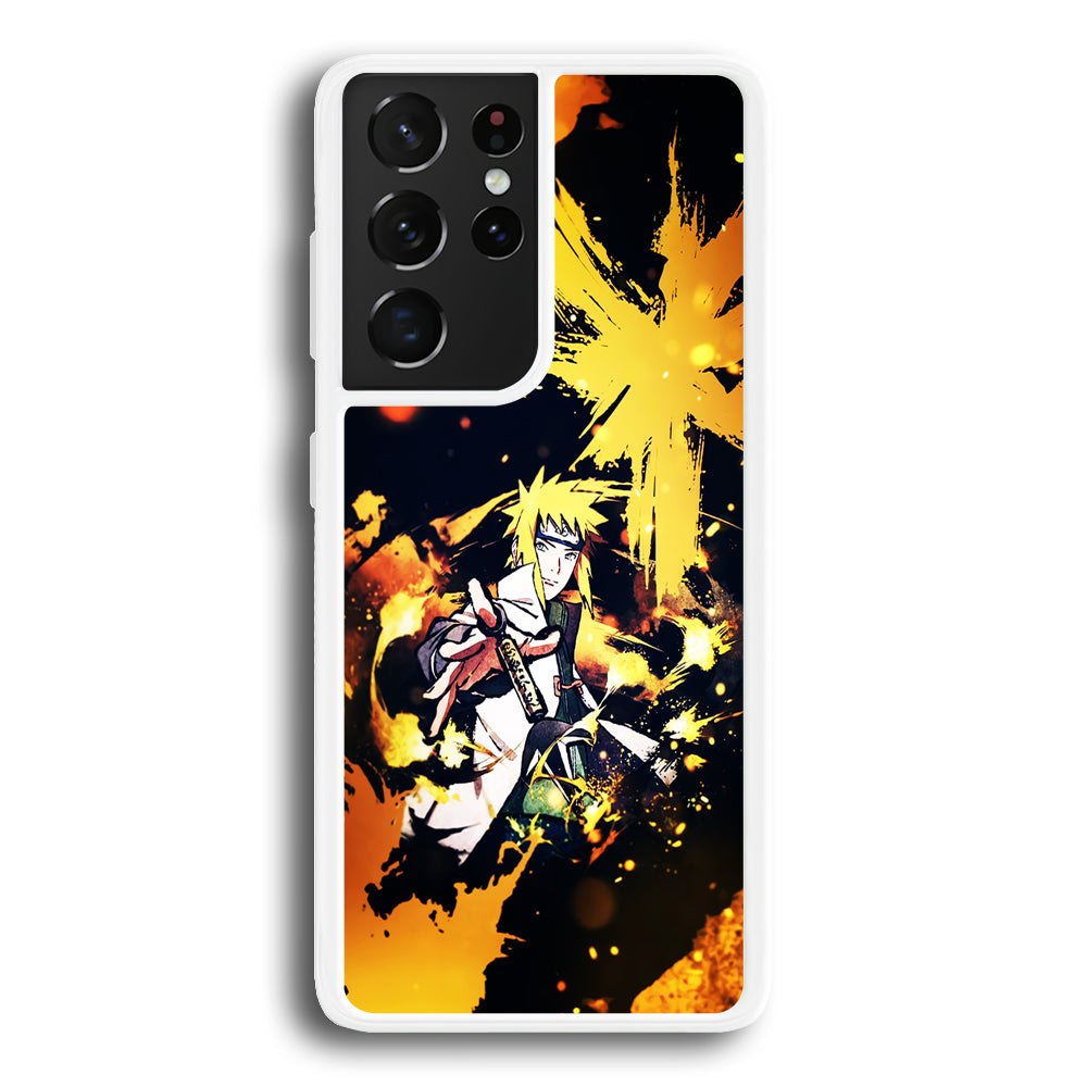 Namikaze Minato Painting Samsung Galaxy S21 Ultra Case-Phone Case-Rubber White (2D Case)-Altracase