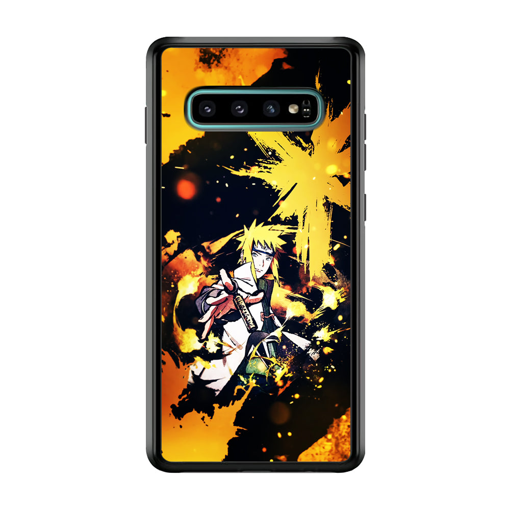 Namikaze Minato Painting Samsung Galaxy S10 Plus Case-Phone Case-Rubber Black (2D Case)-Altracase