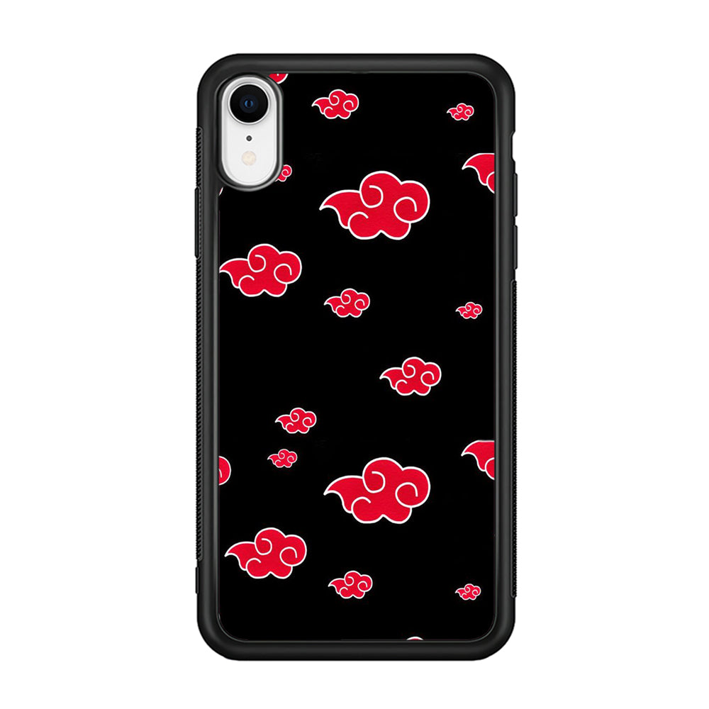 Naruto - Akatsuki Symbol iPhone XR Case-Phone Case-Rubber Black (2D Case)-Altracase