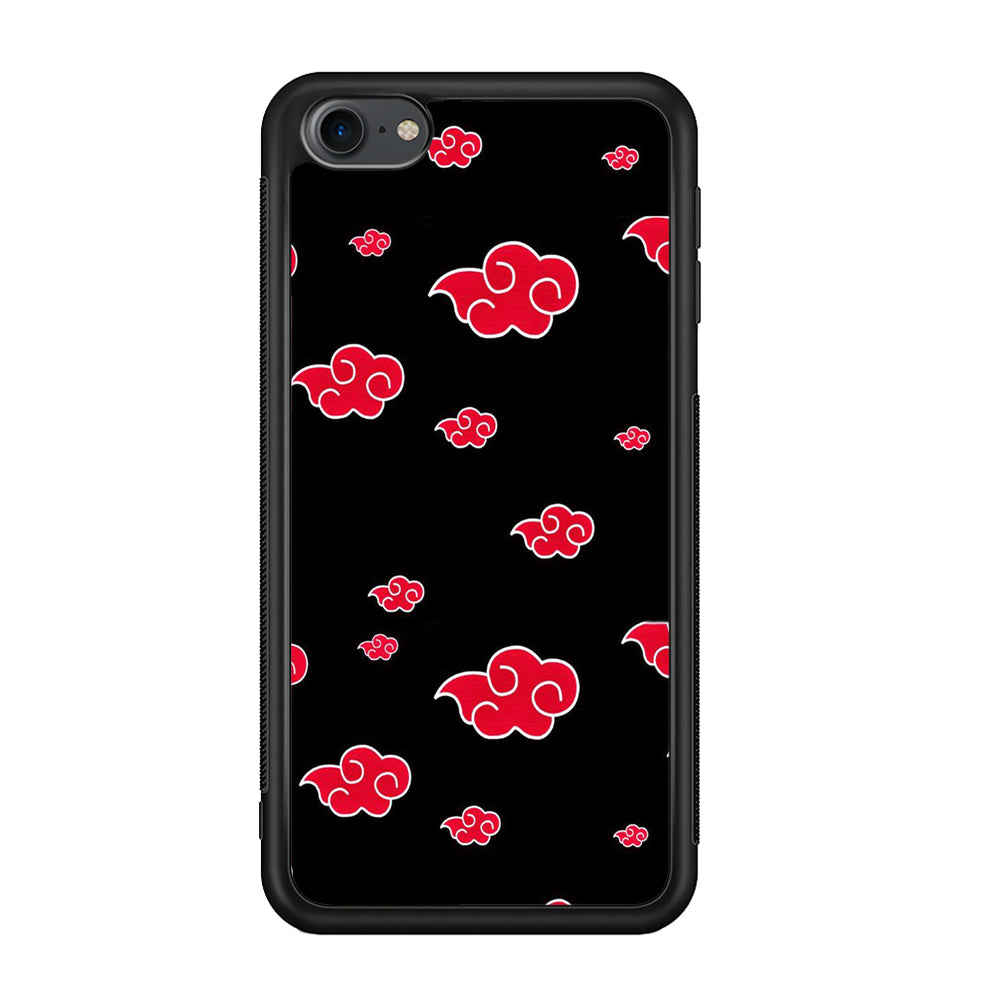 Naruto - Akatsuki Symbol iPod Touch 6 Case-Phone Case-Rubber White (2D Case)-Altracase