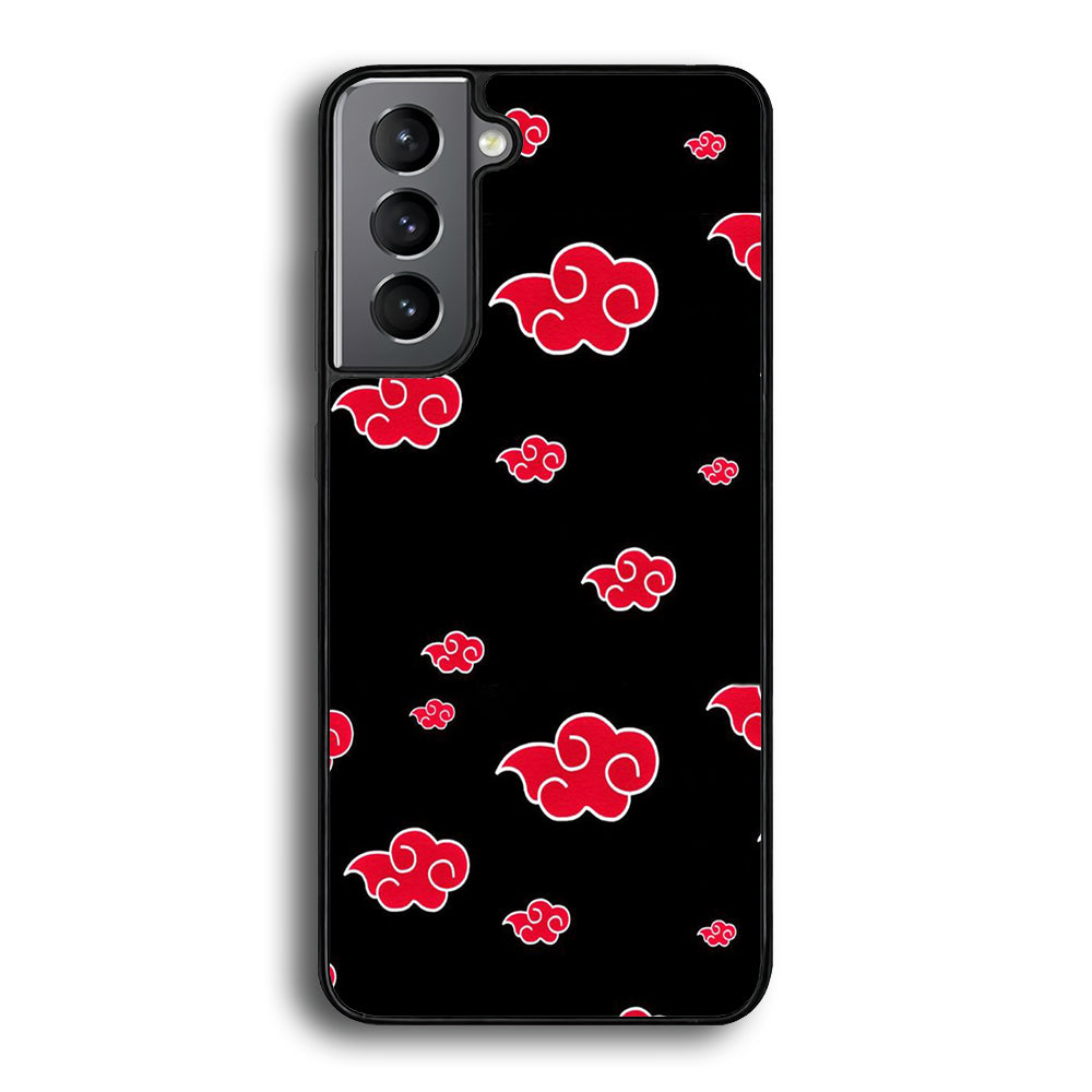 Naruto - Akatsuki Symbol Samsung Galaxy S24 Case-Phone Case-Rubber Black (2D Case)-Altracase