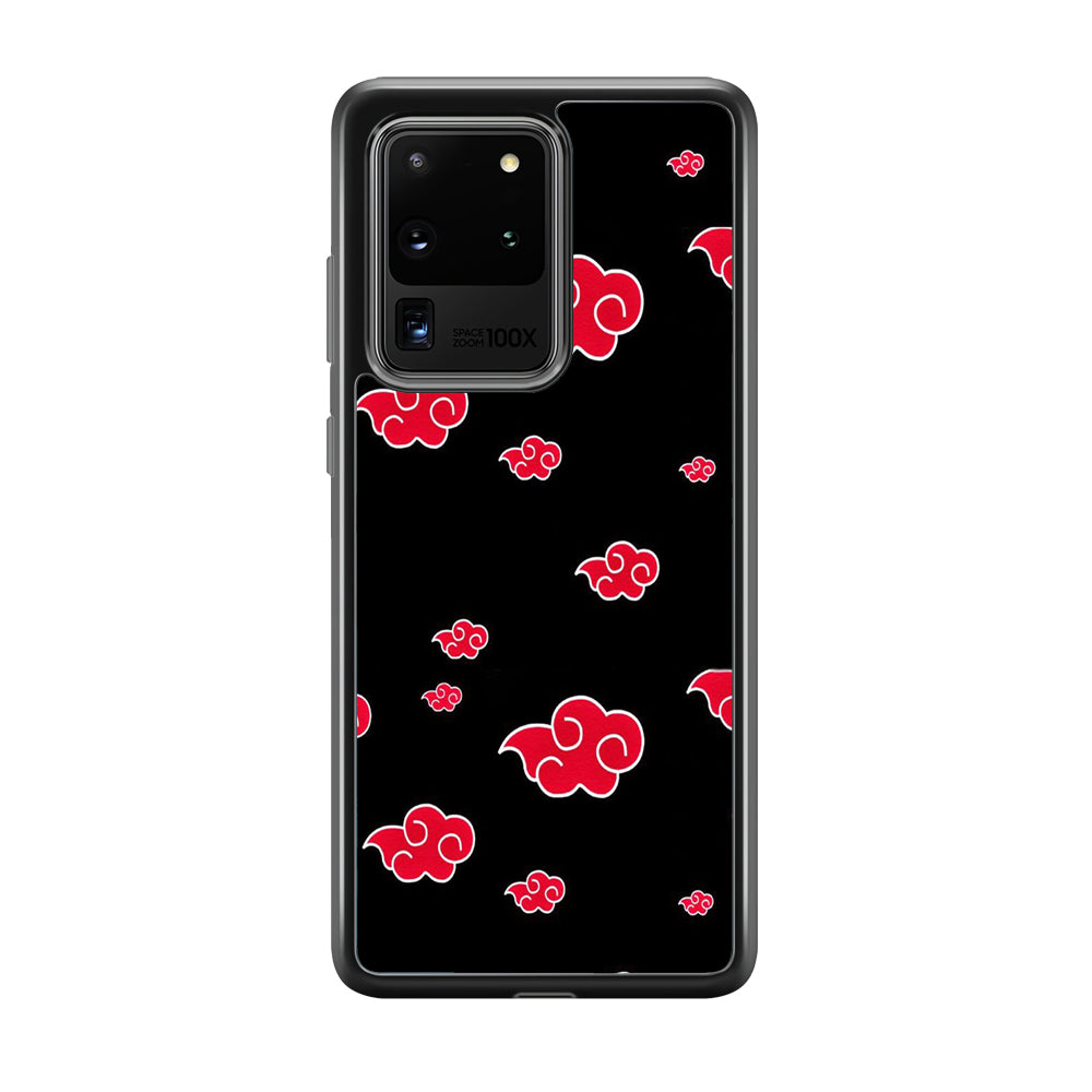 Naruto - Akatsuki Symbol Samsung Galaxy S20 Ultra Case-Phone Case-Rubber Black (2D Case)-Altracase