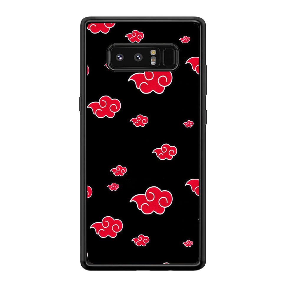 Naruto - Akatsuki Symbol Samsung Galaxy Note 8 Case-Phone Case-Rubber Black (2D Case)-Altracase