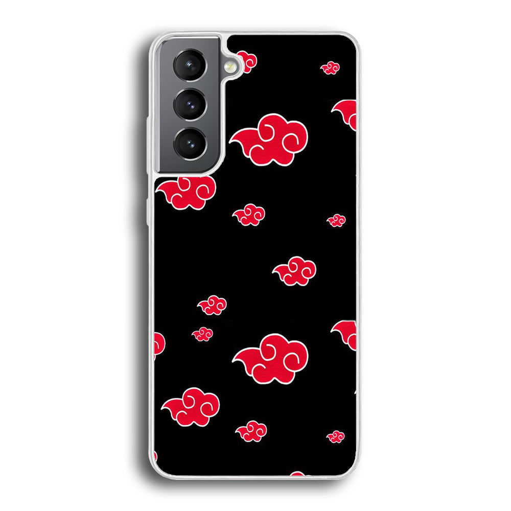 Naruto - Akatsuki Symbol Samsung Galaxy S22 Case-Phone Case-Rubber White (2D Case)-Altracase