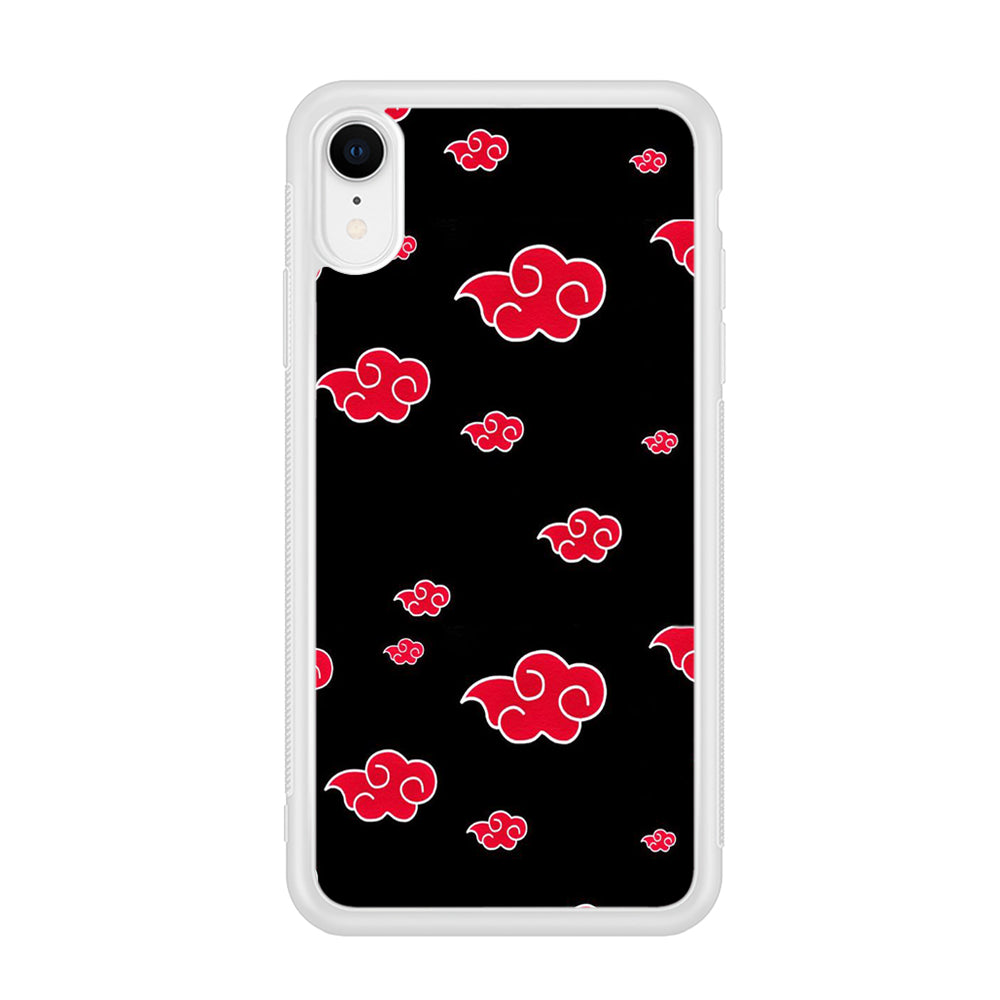 Naruto - Akatsuki Symbol iPhone XR Case-Phone Case-Rubber White (2D Case)-Altracase