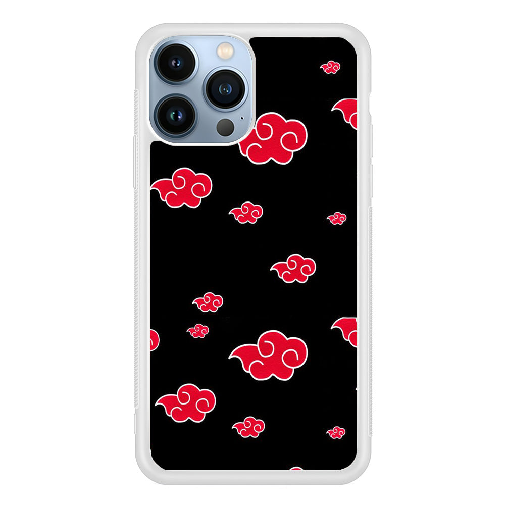Naruto - Akatsuki Symbol iPhone 15 Pro Max Case-Phone Case-Rubber White (2D Case)-Altracase