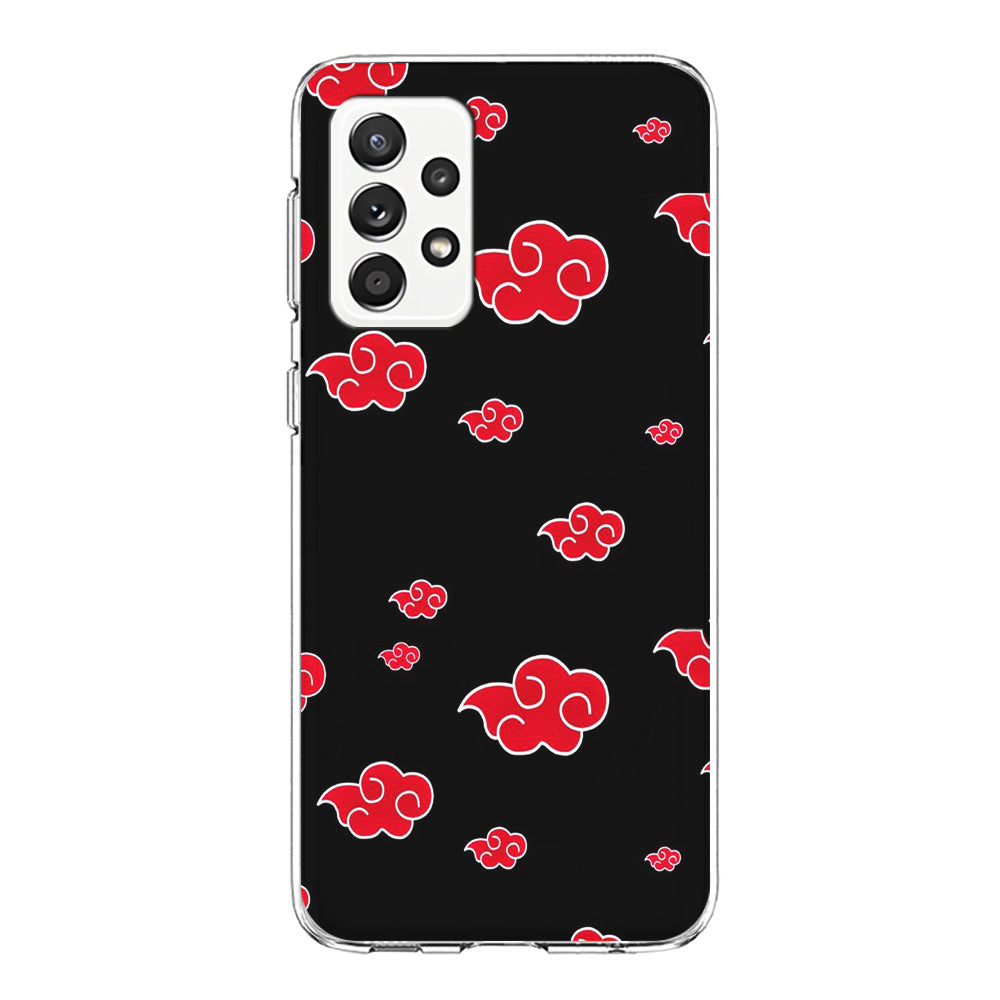 Naruto - Akatsuki Symbol Samsung Galaxy A72 Case-Phone Case-Clear Soft Case-Altracase