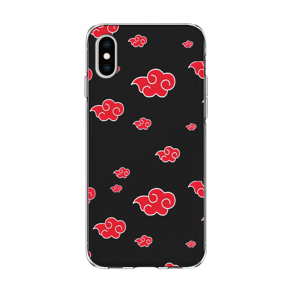 Naruto - Akatsuki Symbol iPhone Xs Case-Phone Case-Clear Soft Case-Altracase