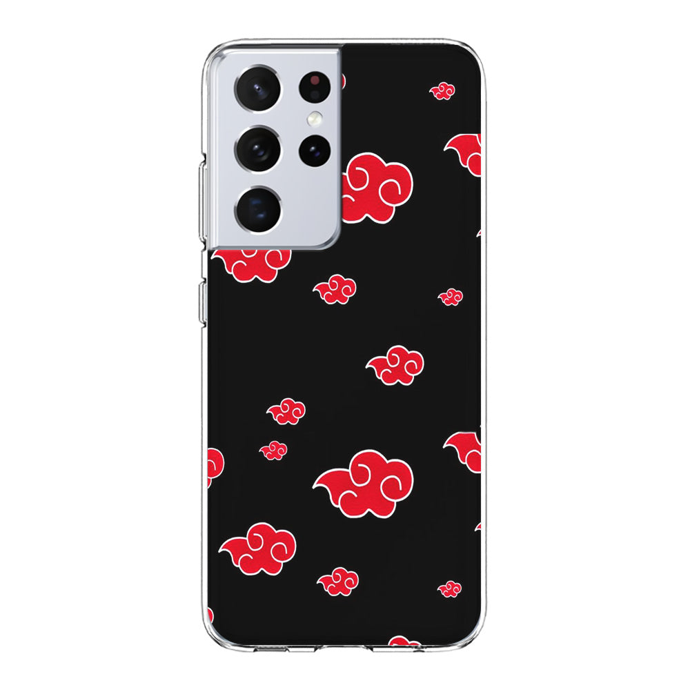 Naruto - Akatsuki Symbol Samsung Galaxy S21 Ultra Case-Phone Case-Clear Soft Case-Altracase