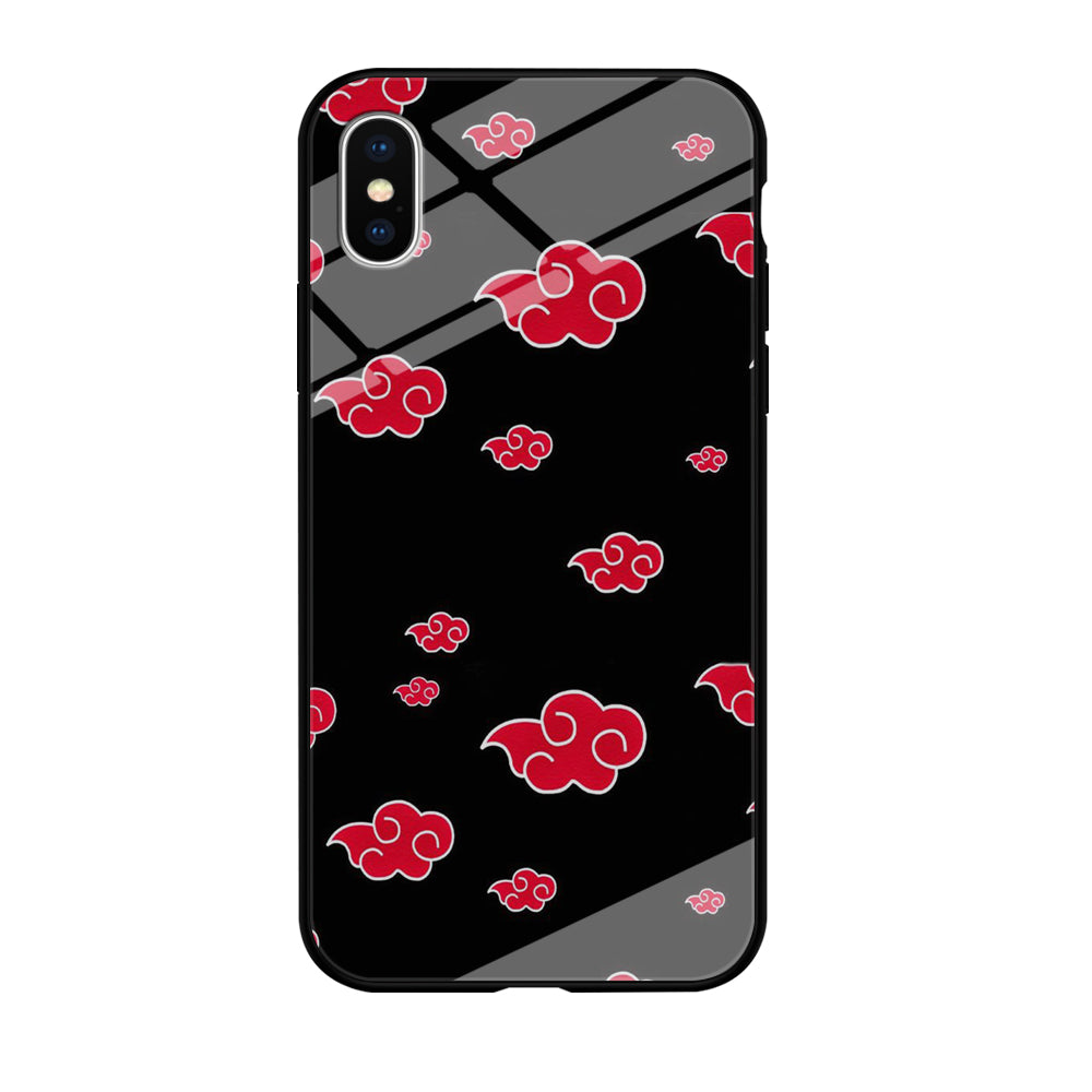Naruto - Akatsuki Symbol iPhone X Case-Phone Case-Tempered Glass Case-Altracase