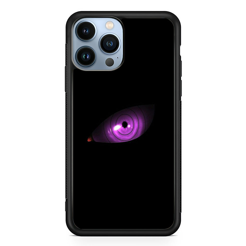 Naruto - Eye Rinnegan iPhone 15 Pro Max Case-Phone Case-Rubber Black (2D Case)-Altracase
