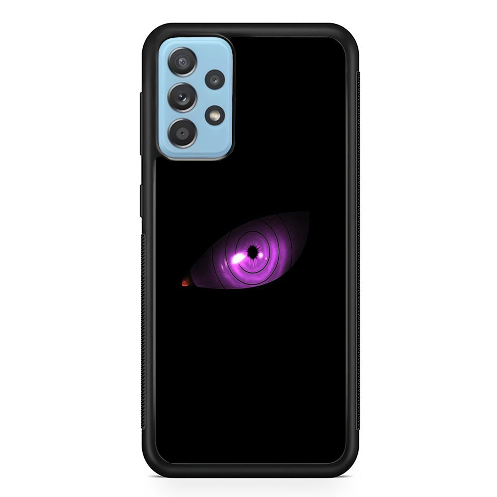 Naruto - Eye Rinnegan Samsung Galaxy A72 Case-Phone Case-Rubber Black (2D Case)-Altracase