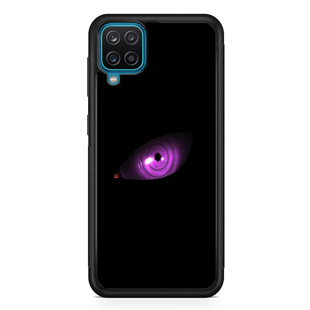 Naruto - Eye Rinnega Samsung Galaxy A12 Case-Phone Case-Rubber Black (2D Case)-Altracase