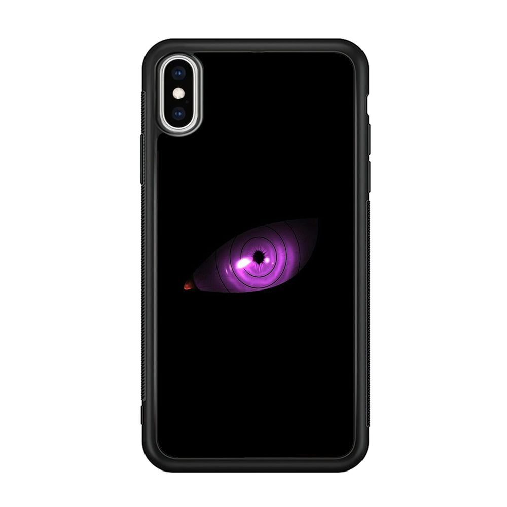 Naruto - Eye Rinnegan iPhone Xs Case-Phone Case-Rubber Black (2D Case)-Altracase