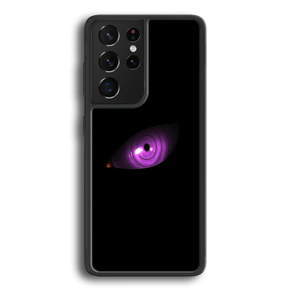 Naruto - Eye Rinnegan Samsung Galaxy S21 Ultra Case-Phone Case-Rubber Black (2D Case)-Altracase