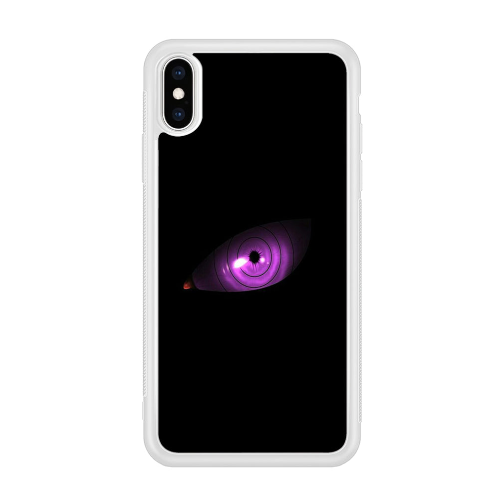 Naruto - Eye Rinnegan iPhone Xs Case-Phone Case-Rubber White (2D Case)-Altracase
