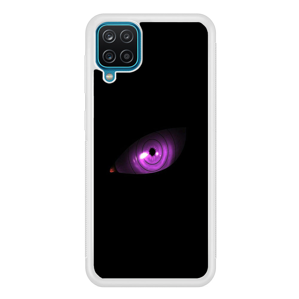 Naruto - Eye Rinnega Samsung Galaxy A12 Case-Phone Case-Rubber White (2D Case)-Altracase