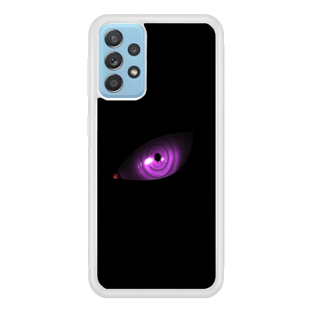 Naruto - Eye Rinnegan Samsung Galaxy A72 Case-Phone Case-Rubber White (2D Case)-Altracase