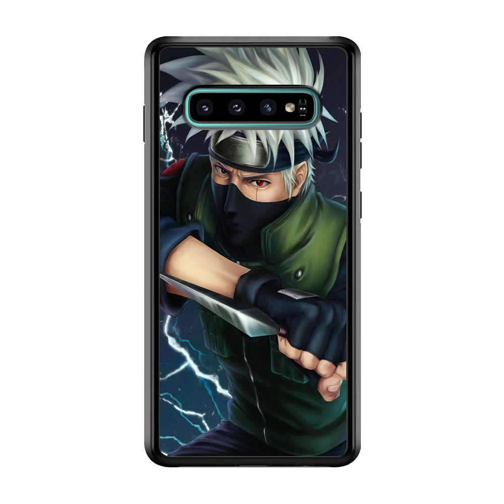 Naruto - Kakashi Hatake Samsung Galaxy S10 Case-Phone Case-Rubber Black (2D Case)-Altracase