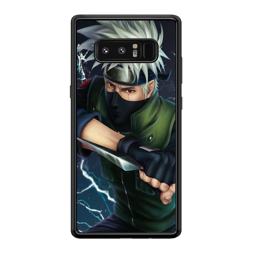 Naruto - Kakashi Hatake Samsung Galaxy Note 8 Case-Phone Case-Rubber Black (2D Case)-Altracase