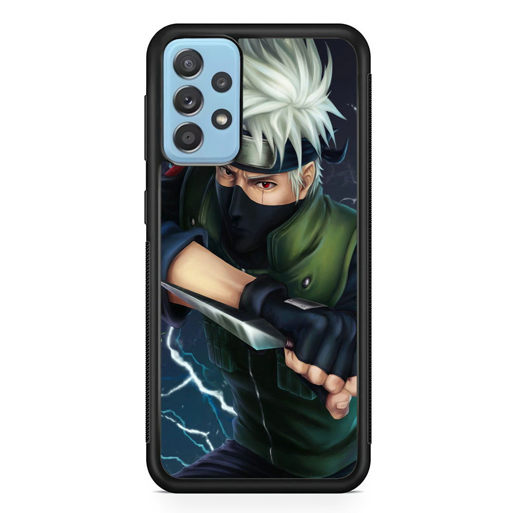 Naruto - Kakashi Hatake Samsung Galaxy A72 Case-Phone Case-Rubber Black (2D Case)-Altracase