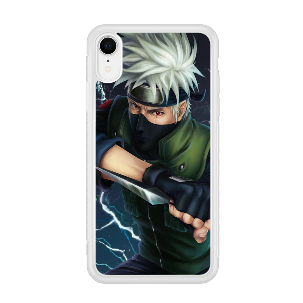 Naruto - Kakashi Hatake iPhone XR Case-Phone Case-Rubber White (2D Case)-Altracase