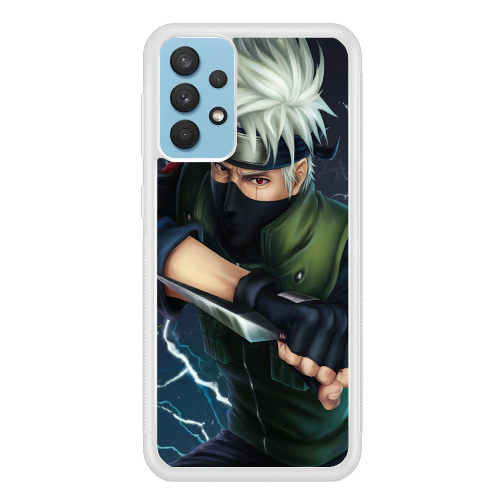 Naruto - Kakashi Hatake Samsung Galaxy A32 Case-Phone Case-Rubber White (2D Case)-Altracase