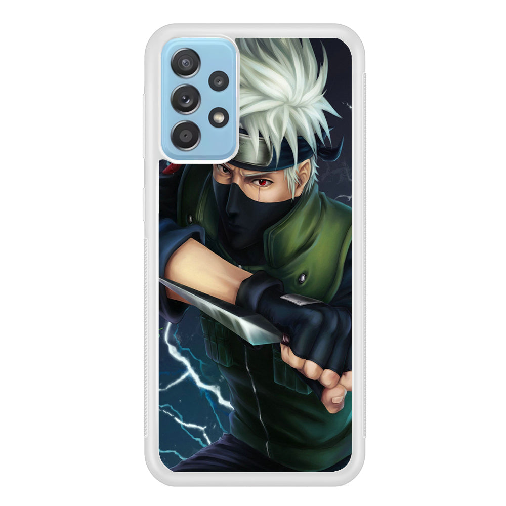 Naruto - Kakashi Hatake Samsung Galaxy A72 Case-Phone Case-Rubber White (2D Case)-Altracase