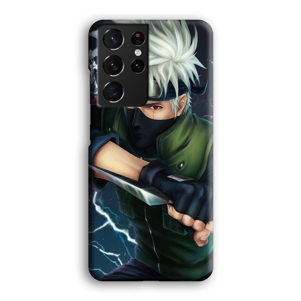 Naruto - Kakashi Hatake Samsung Galaxy S21 Ultra Case-Phone Case-Rubber White (2D Case)-Altracase