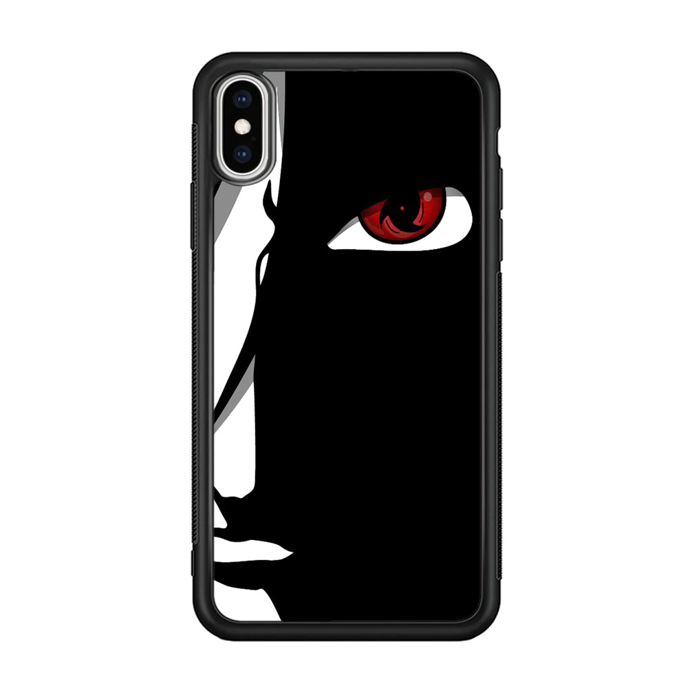 Naruto - Mangekyou Sharingan iPhone Xs Case-Phone Case-Rubber Black (2D Case)-Altracase