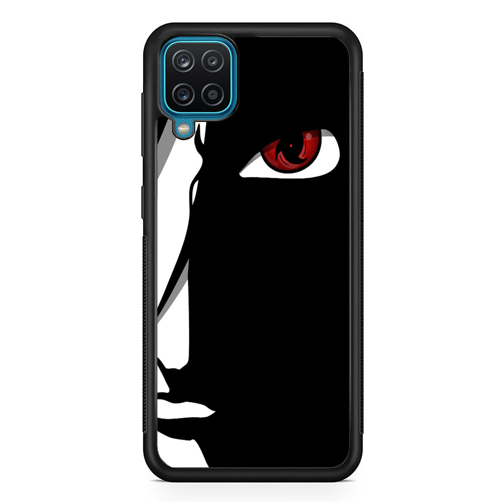 Naruto - Mangekyou Sharingan Samsung Galaxy A12 Case-Phone Case-Rubber Black (2D Case)-Altracase