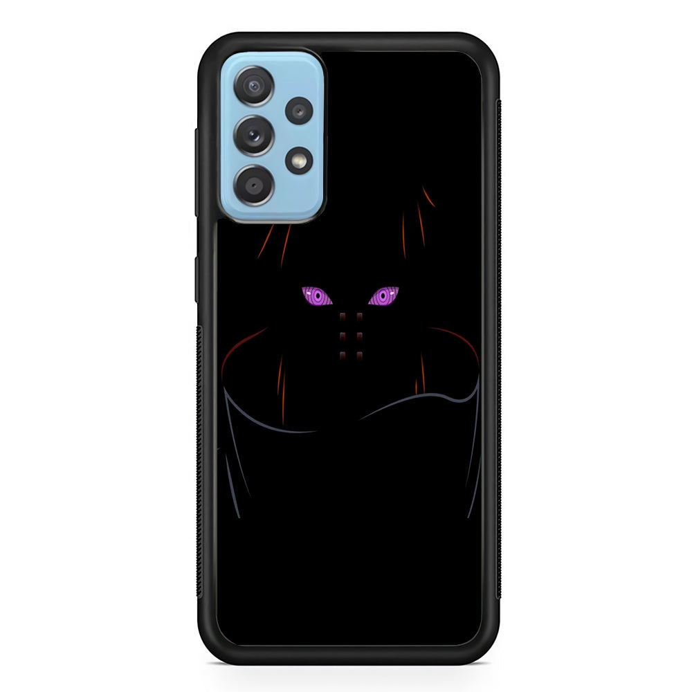 Naruto - Rinnegan Samsung Galaxy A72 Case-Phone Case-Rubber Black (2D Case)-Altracase