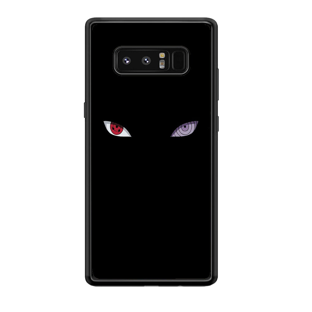 Naruto - Sharingan Rinnegan Samsung Galaxy Note 8 Case-Phone Case-Rubber Black (2D Case)-Altracase