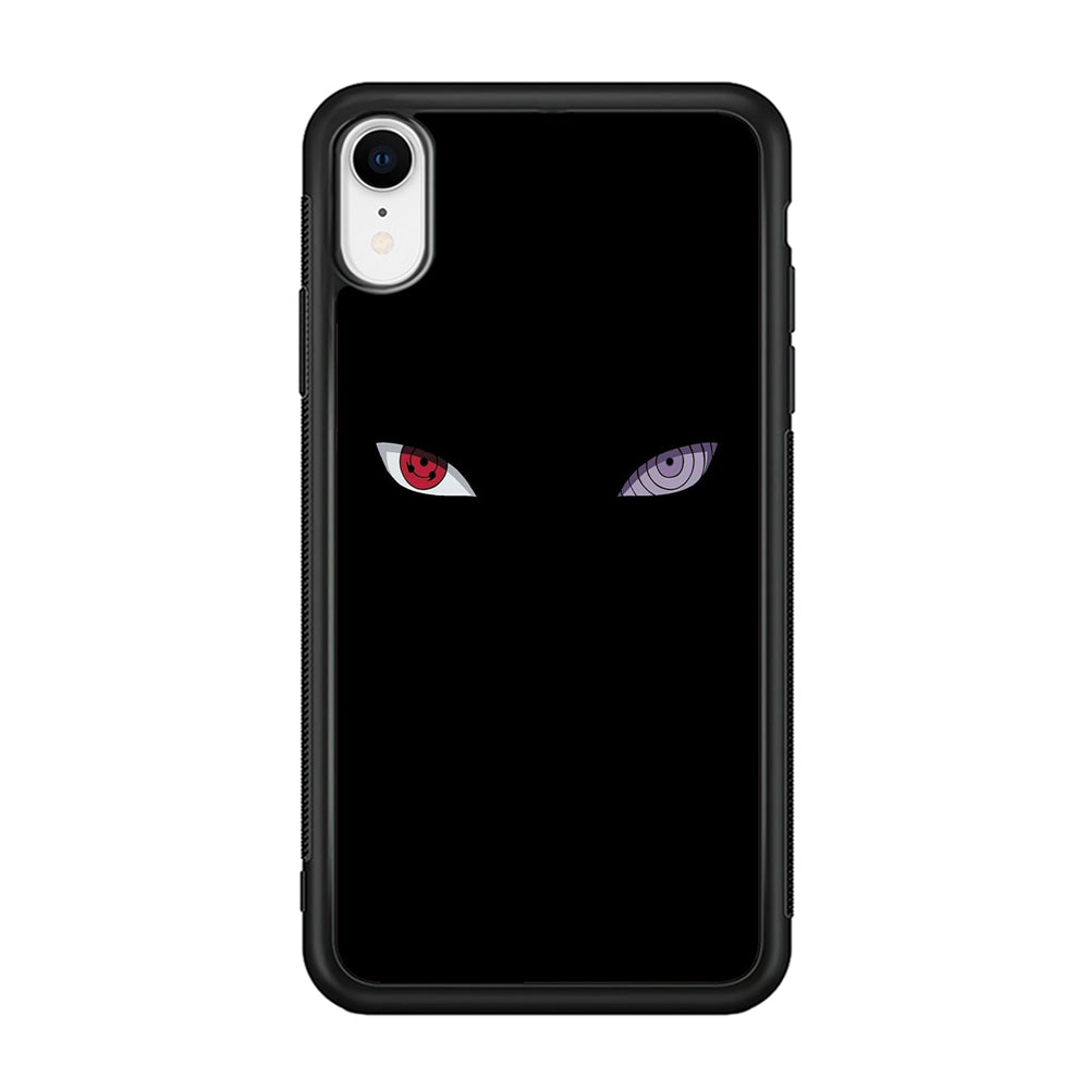 Naruto - Sharingan Rinnegan iPhone XR Case-Phone Case-Rubber Black (2D Case)-Altracase