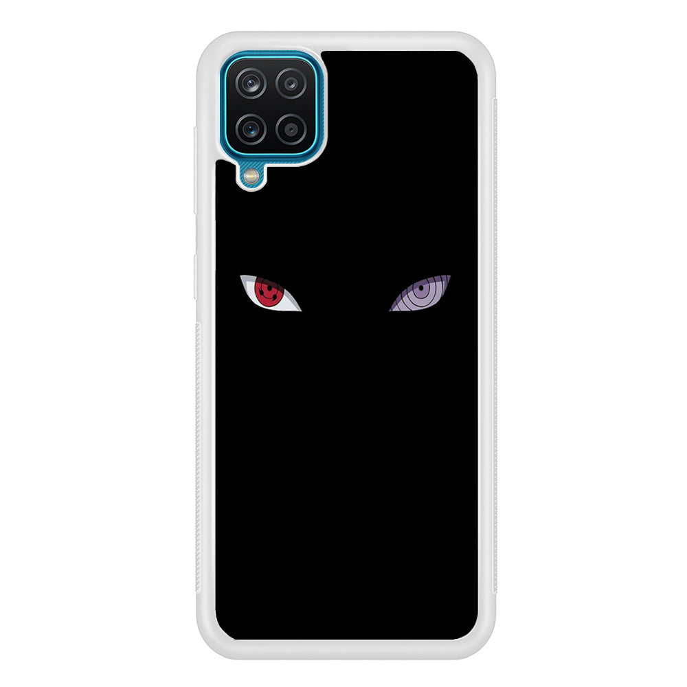 Naruto - Sharingan Rinnegan Samsung Galaxy A12 Case-Phone Case-Rubber White (2D Case)-Altracase