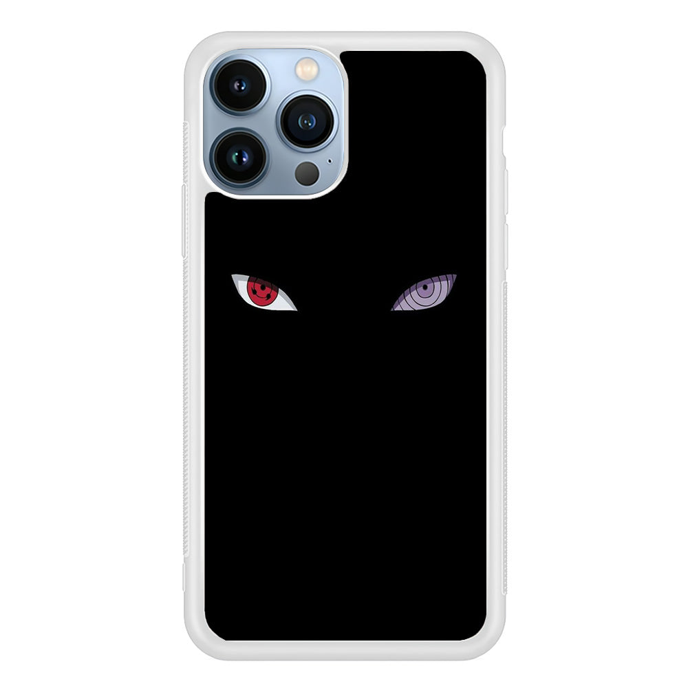 Naruto - Sharingan Rinnegan iPhone 15 Pro Max Case-Phone Case-Rubber White (2D Case)-Altracase