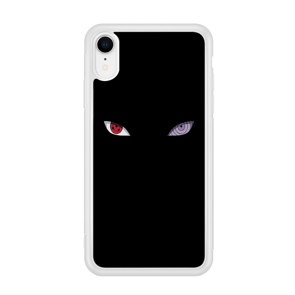 Naruto - Sharingan Rinnegan iPhone XR Case-Phone Case-Rubber White (2D Case)-Altracase