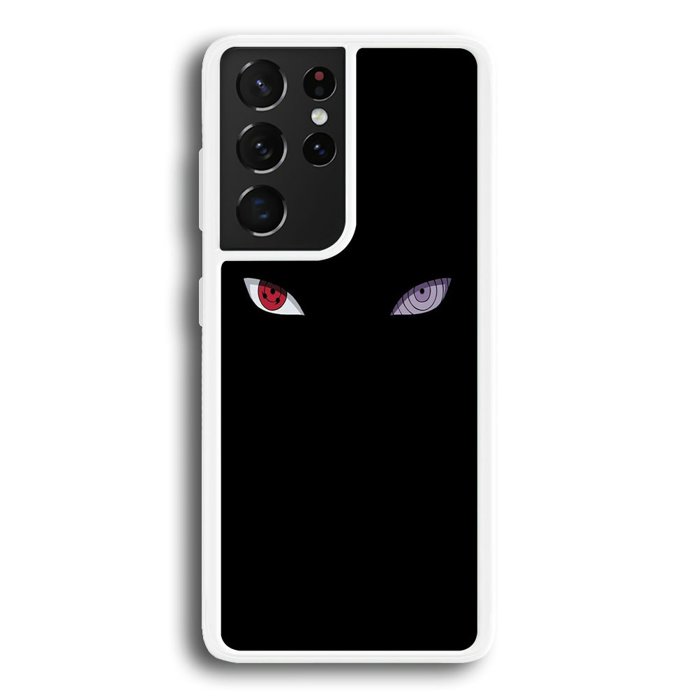 Naruto - Sharingan Rinnegan Samsung Galaxy S21 Ultra Case-Phone Case-Rubber White (2D Case)-Altracase