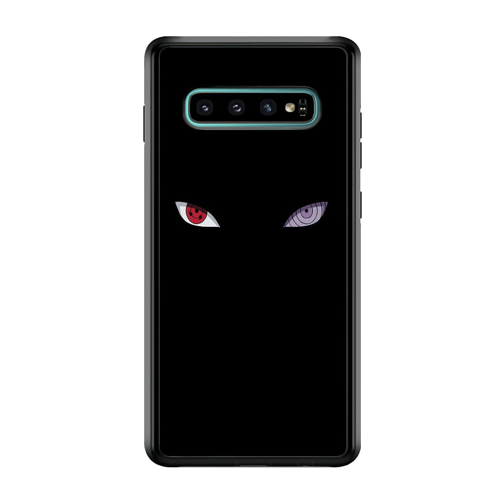 Naruto - Sharingan Rinnegan Samsung Galaxy S10 Plus Case-Phone Case-Rubber Black (2D Case)-Altracase