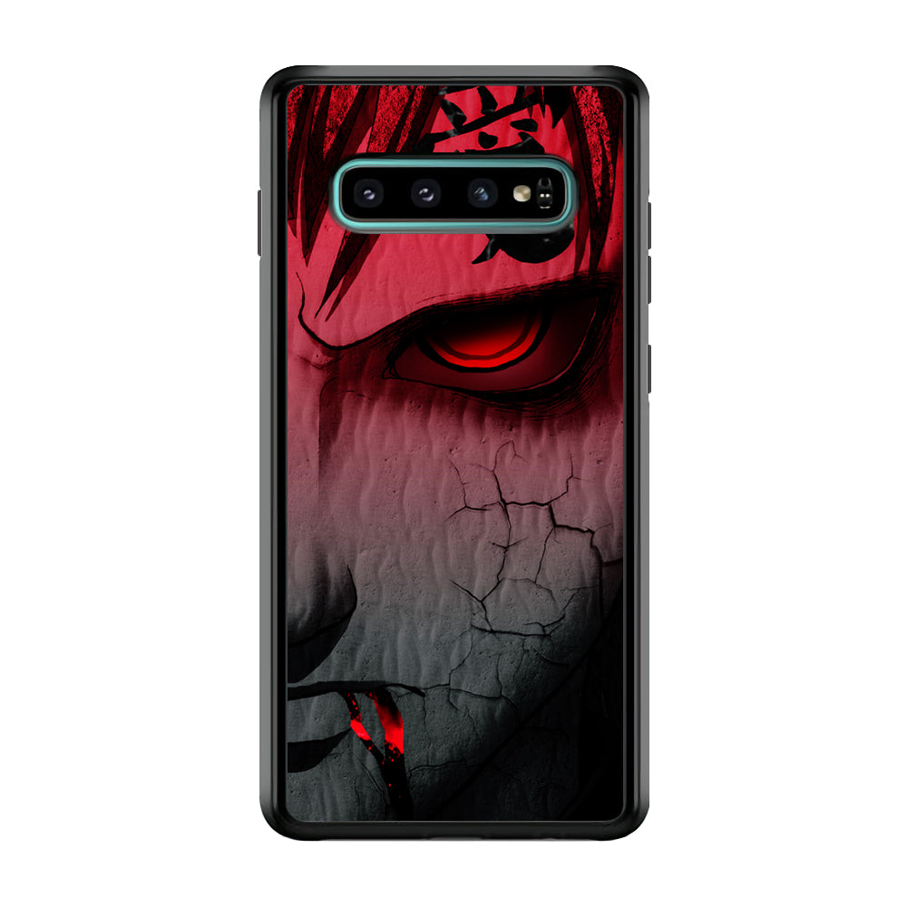 Naruto Gaara Face Samsung Galaxy S10 Case-Phone Case-Rubber Black (2D Case)-Altracase