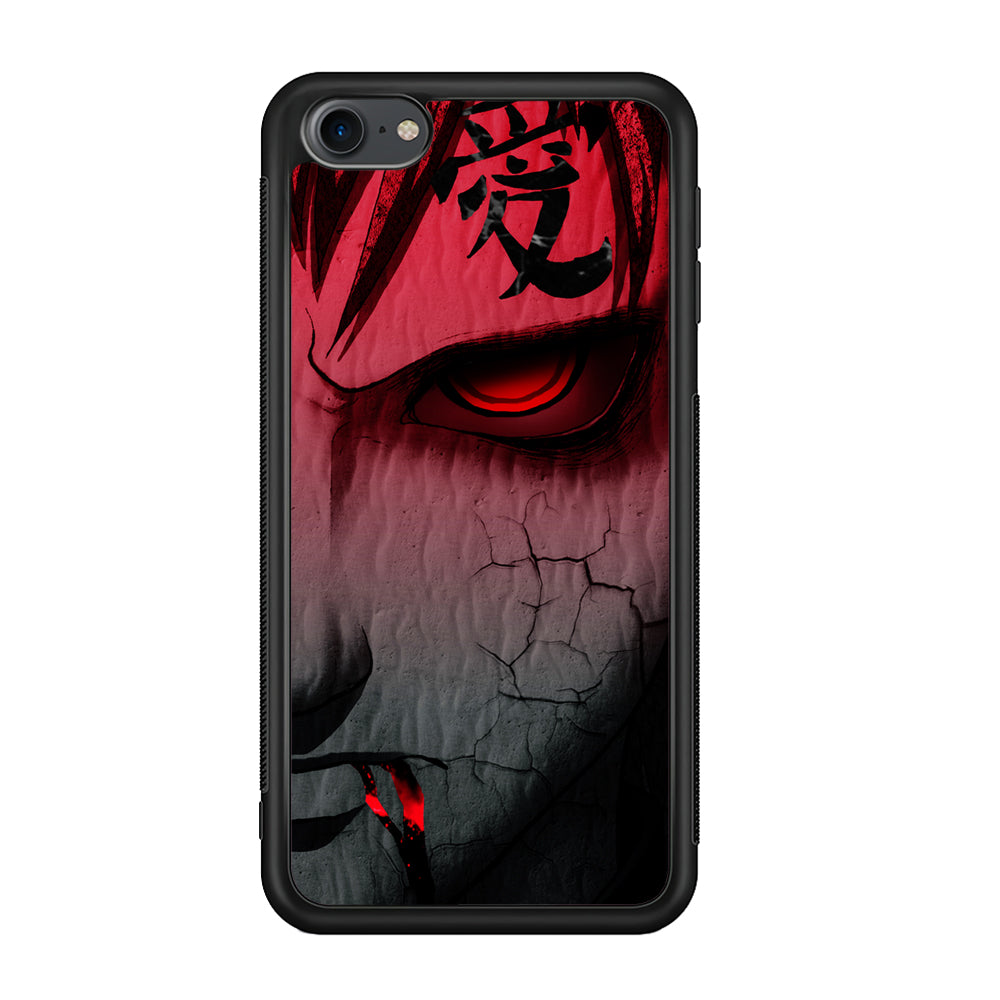 Naruto Gaara Face iPod Touch 6 Case-Phone Case-Rubber White (2D Case)-Altracase