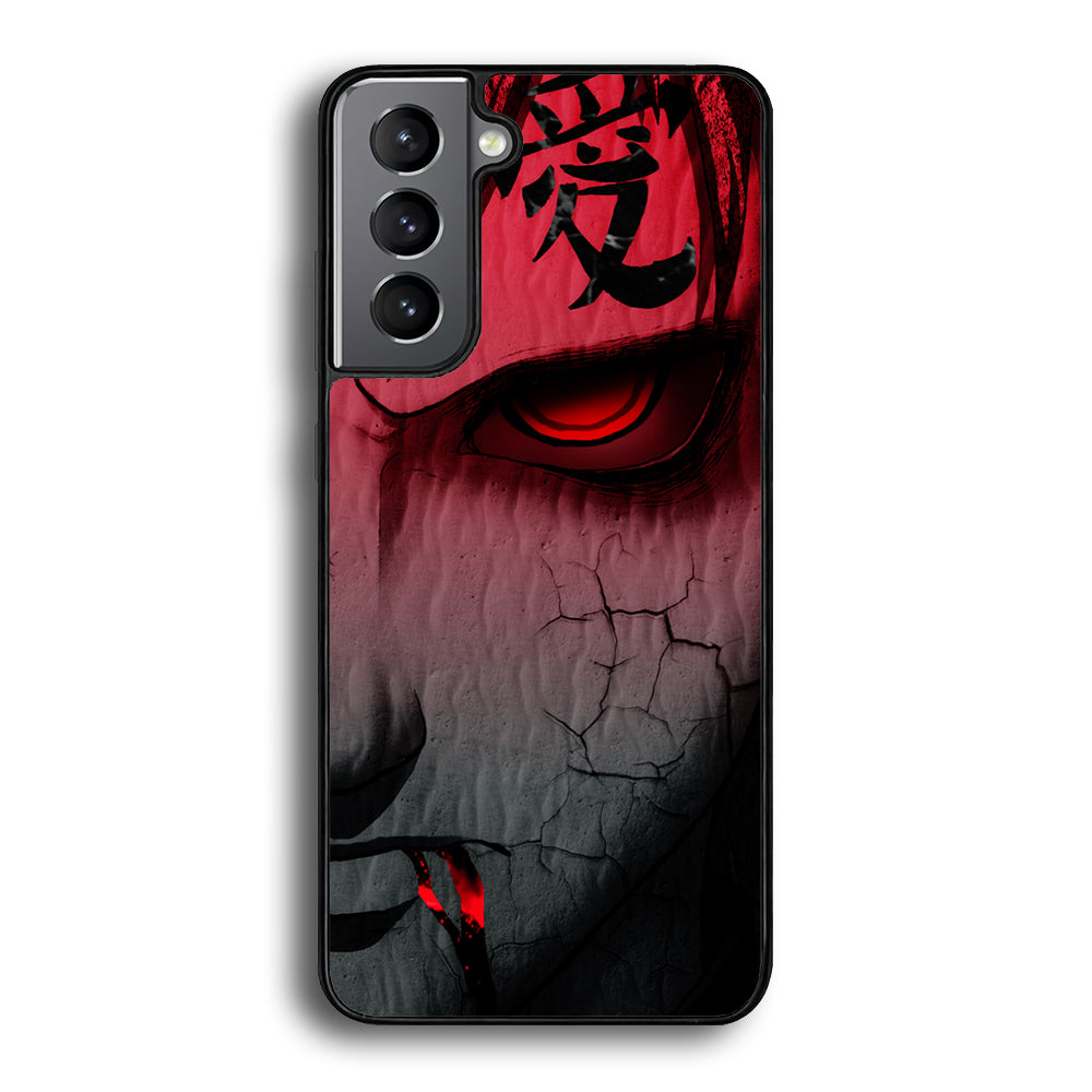 Naruto Gaara Face Samsung Galaxy S22 Case-Phone Case-Rubber Black (2D Case)-Altracase
