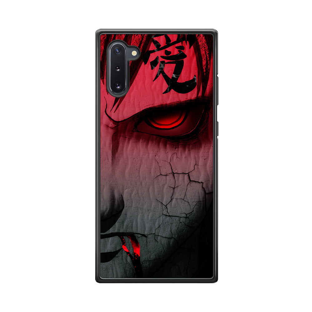 Naruto Gaara Face Samsung Galaxy Note 10 Case-Phone Case-Rubber Black (2D Case)-Altracase